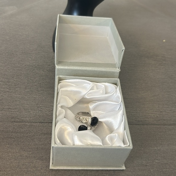 Judith Ripka Sterling Silver Black Onyx Ring - Picture 4 of 4